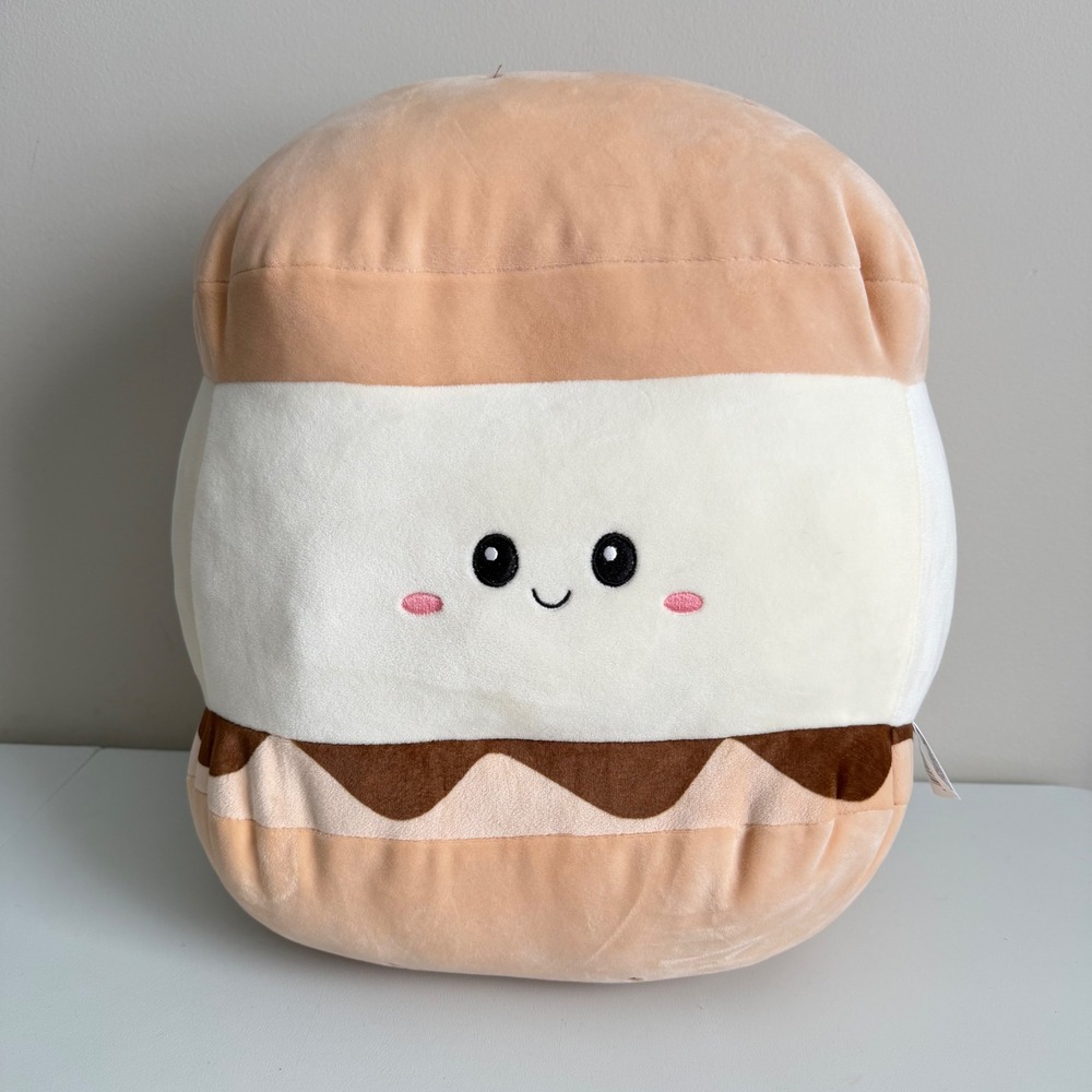 Smoochy Pals Smore Plush Linzy Toys Soft Squishy Campfire Food Tan Brown Stuffed